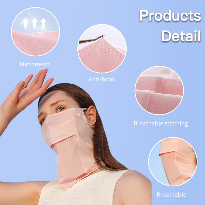 Golovejoy Xtj52 Cheap Customizable Sunscreen Face Towel Convenient Anti-Mosquito Anti-Ultraviolet Golf Mask