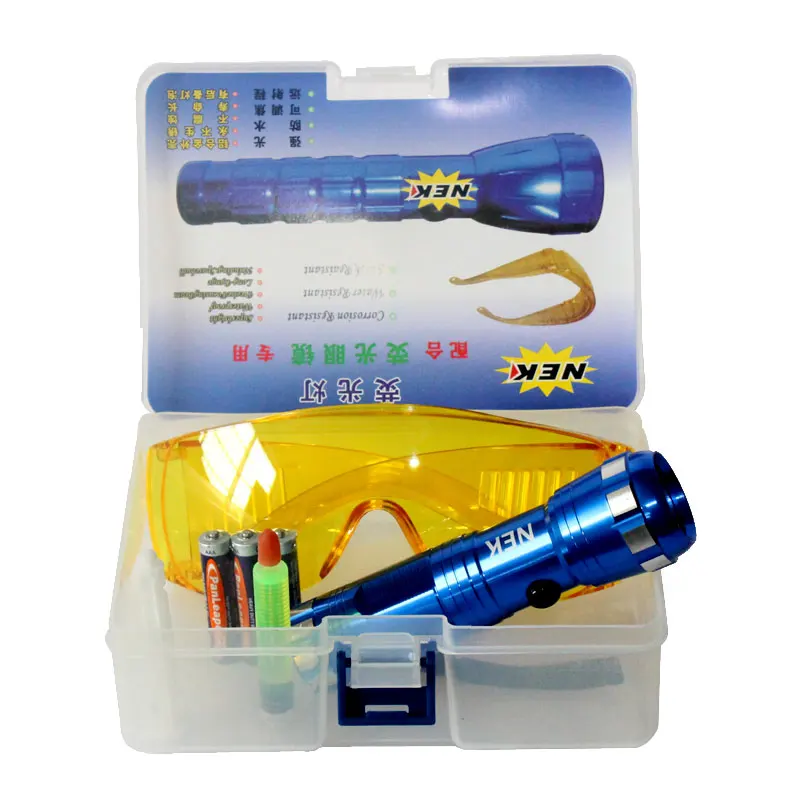 POKKA Car Leak Detector Kit Universal Portable Pipe Detector Kit Fluorescent Leak Detection Flashlight
