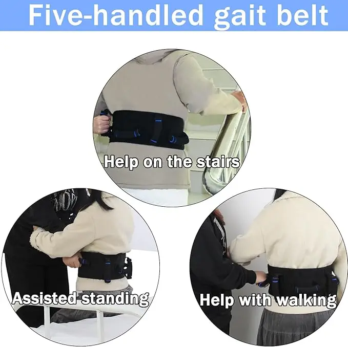 Medical Nursing Safety Patient Assist Gait Belts Transfer Belt with Handles for Elderly Lift Belts