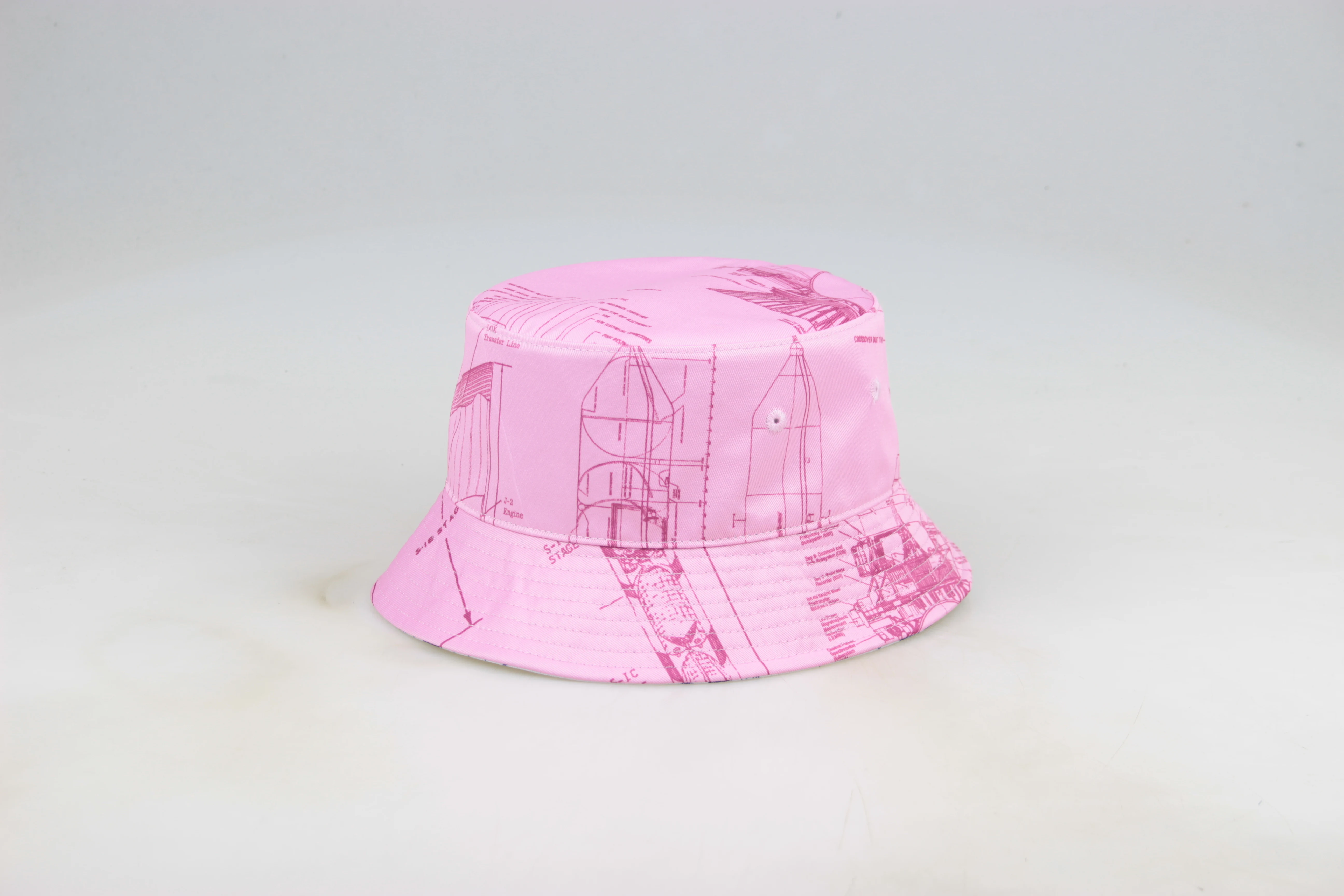 Reversible bucket hats  pain dyed digital print beach summer for man woman  versatile caps
