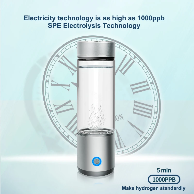 SPE PEM Water Electrolysis High Concentration Oxygen Separation Hydrogen Water Bottle