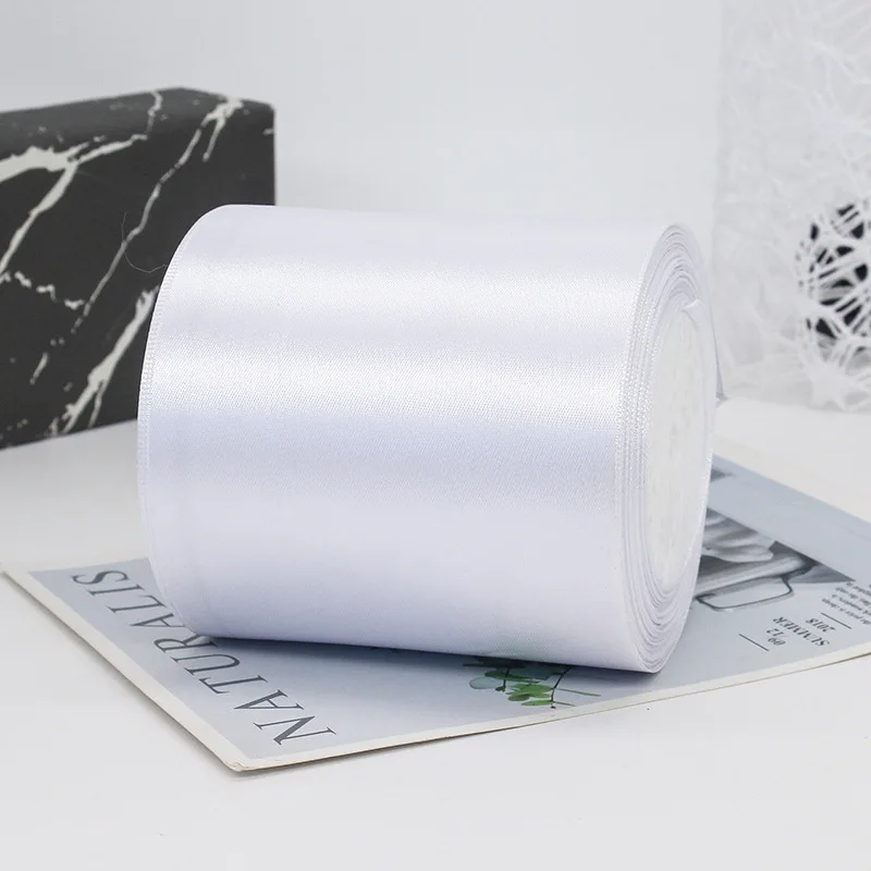 wholesale 10cm slit edge polyester satin ribbon roll for Graduation Sash