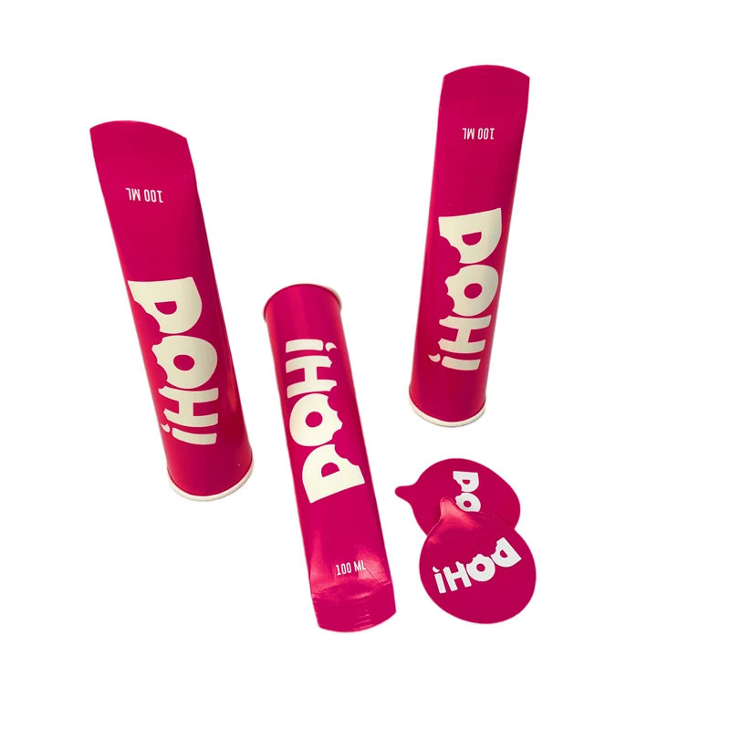 Recyclable custom logo printed ice cream tube callipo ice cream tube