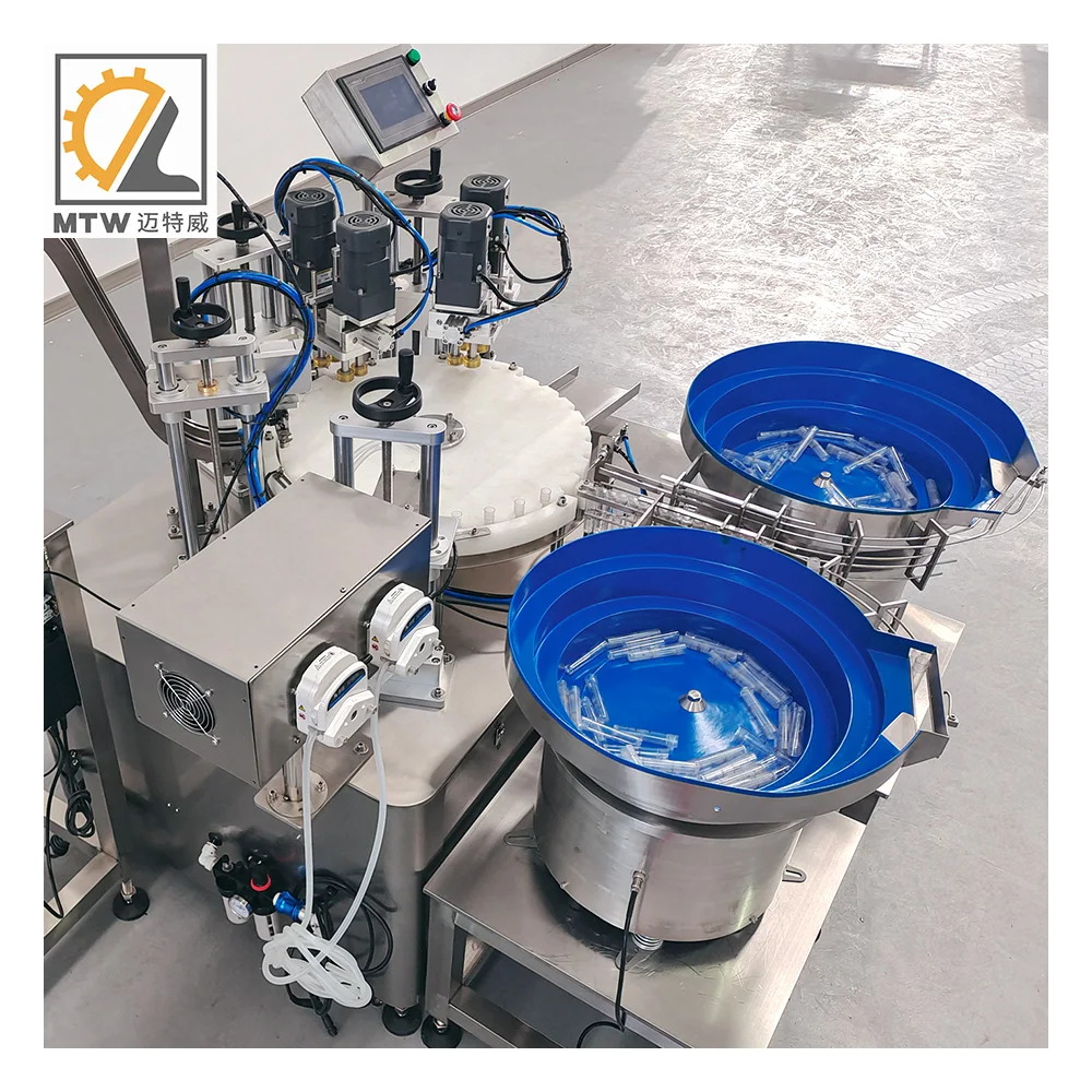 MTW Automatic monoblock vial cartridge oil tincture glass dropper  filling machine filler