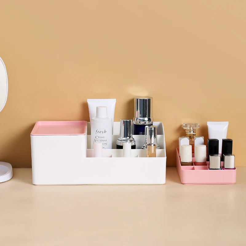 Plastic Desktop Makeup Organiser Lipstick Holder Cosmetic Storage Box