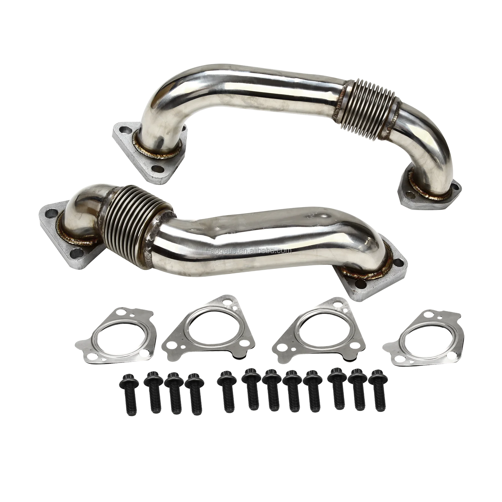 for high quality stainless steel car exhaust pipe tail 6.6L Duramax Heavy Duty Ugraded 304SS Up Pipes W/ Gaskets 01-16 GMC Chevy