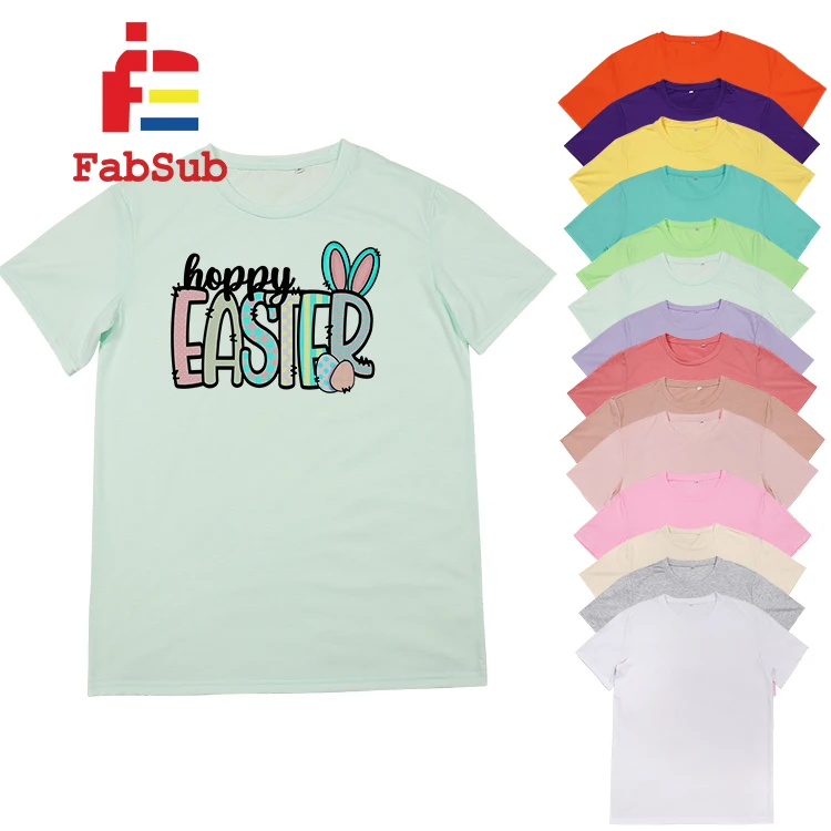 white t shirts for sublimation printing 100% polyester t shirts sublimation cotton feel sublimation print t-shirt