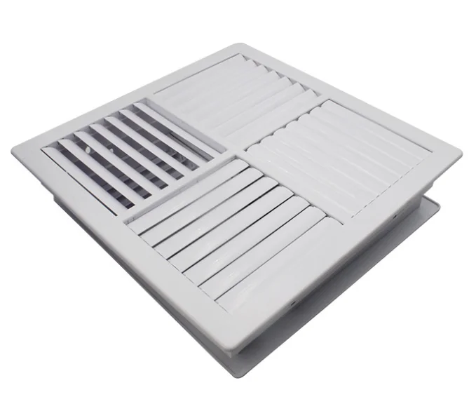 Optimized Air Movement Distribution Quad-Partitioned Ventilation Grilles Ceiling Air Conditioning Systems Register Grille