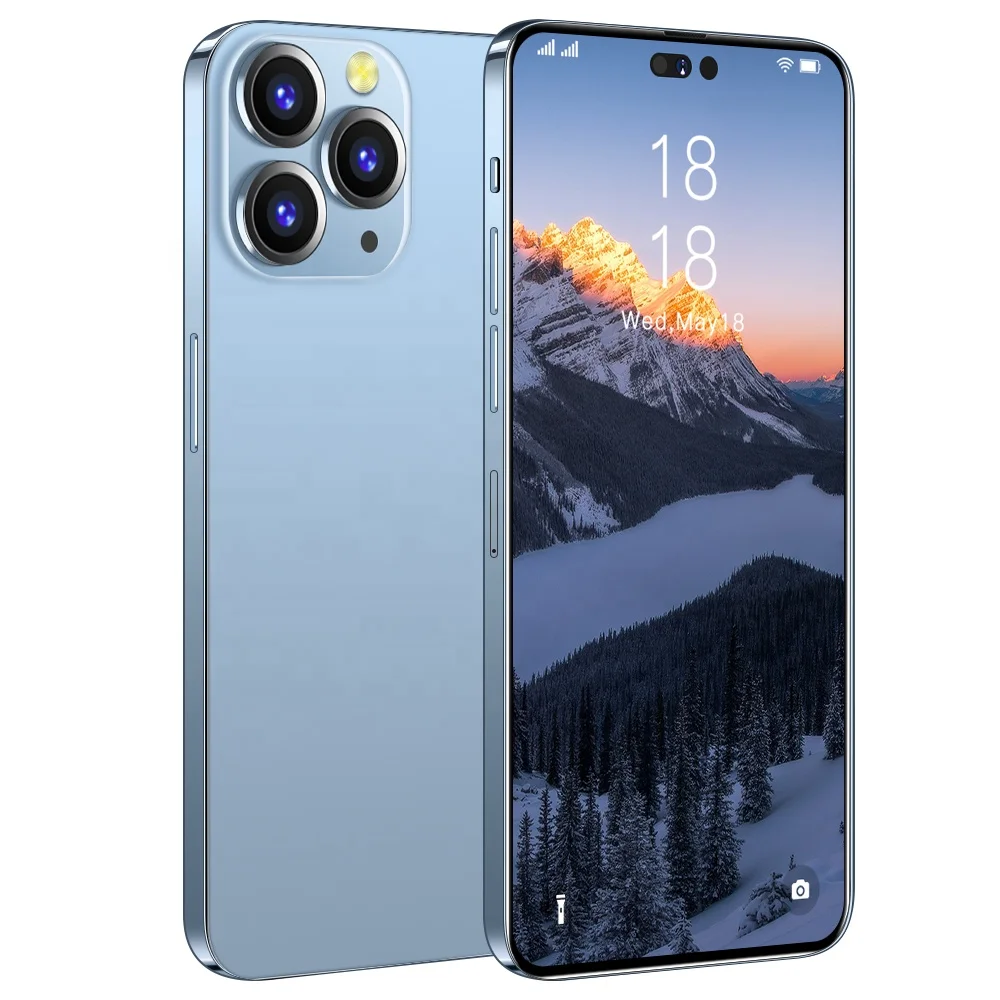 2022 High Quality i14 Pro Max 5G 6.8 Inch Screen Mobile Phone 16GB+1TB Large Memory Smart Phone Beauty Camera Gaming Cellphone