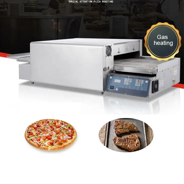32 Inch Commercial Hot Air Convection Gas Conveyor Pizza Oven For Fast Food Restaurant