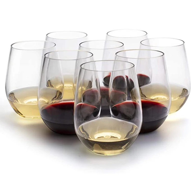 wholesale whisky sublimation wine glass personalized polycarbonate wine glasses custom stemless wine glass