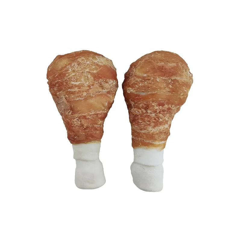 High Quality Durable Delicious Drumstick real chicken wrapped beefhide bones dog chew Dog Treats