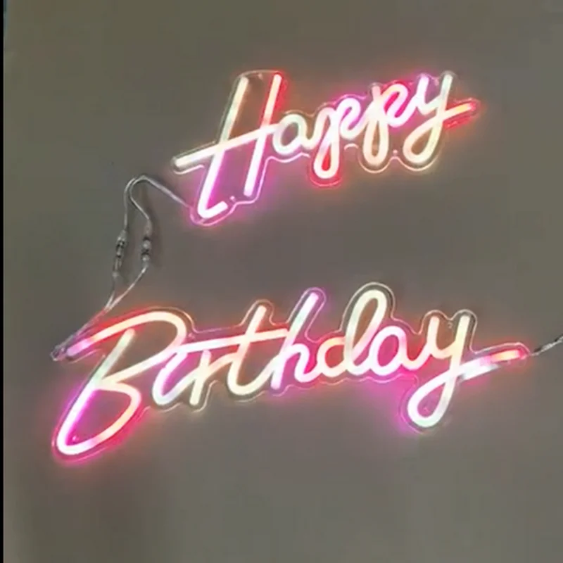 Custom neon letters party decoration neon number lights Birthday gift Led Cafe light Flex neon sign