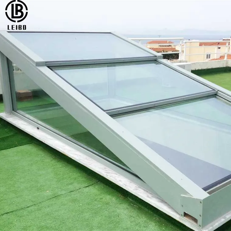 Aluminum Profile Smart Switch Roof Windows Large Scale Electric Motorized Opening Sliding Skylight