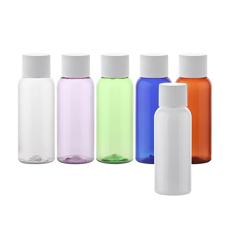 Colorful 10 ml 15 ml 20 ml 30 ml 40 ml 50 ml plastic pet squeeze lotion bottle with flip top cap