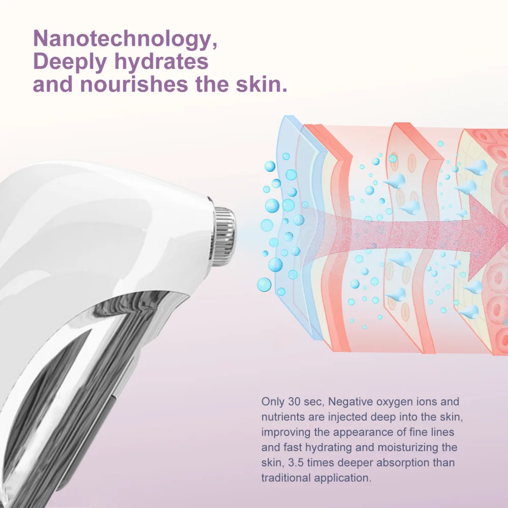 Professional Portable Mini Cordless Spray Gun Oxygen Jet Facial Machine Makeup Manual Airbrush Compressor Oxygen Injection