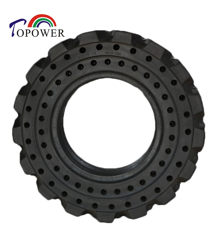 High Quality 31x10-16 Anti-puncture Solid Rubber Tires Skid Steer Loader Tire with Rim