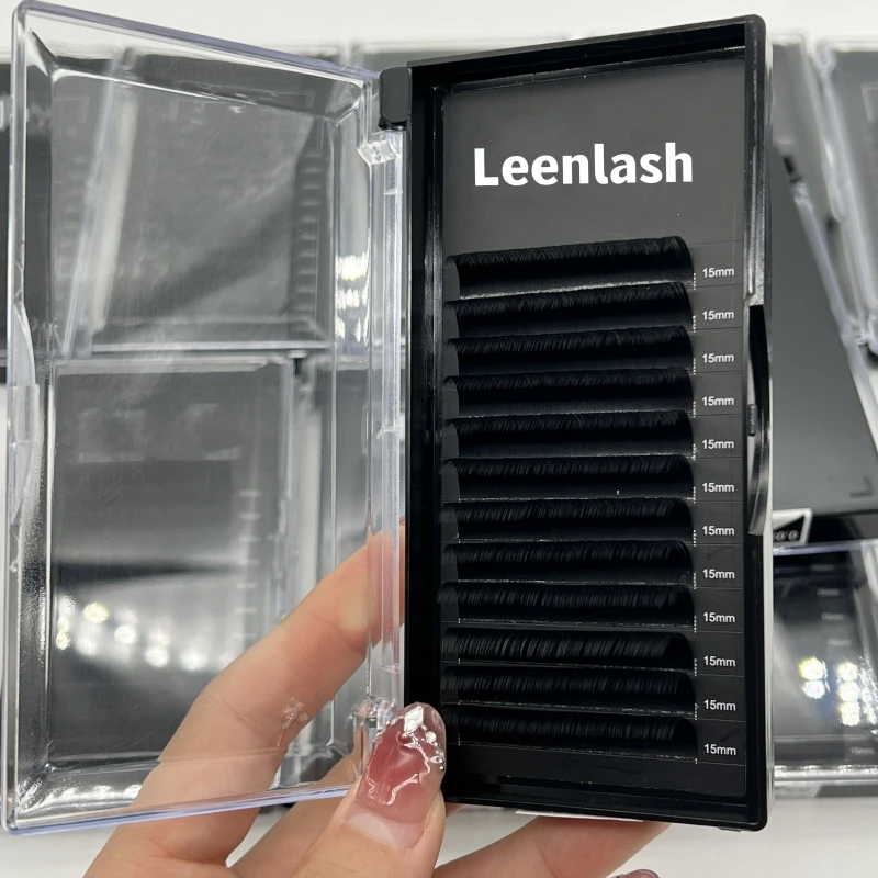 Wholesale Luxury Matte Black Cashmere Eyelash Extensions CC Curl Handmade Russian Classic Volume Individual Lash Tray Supply