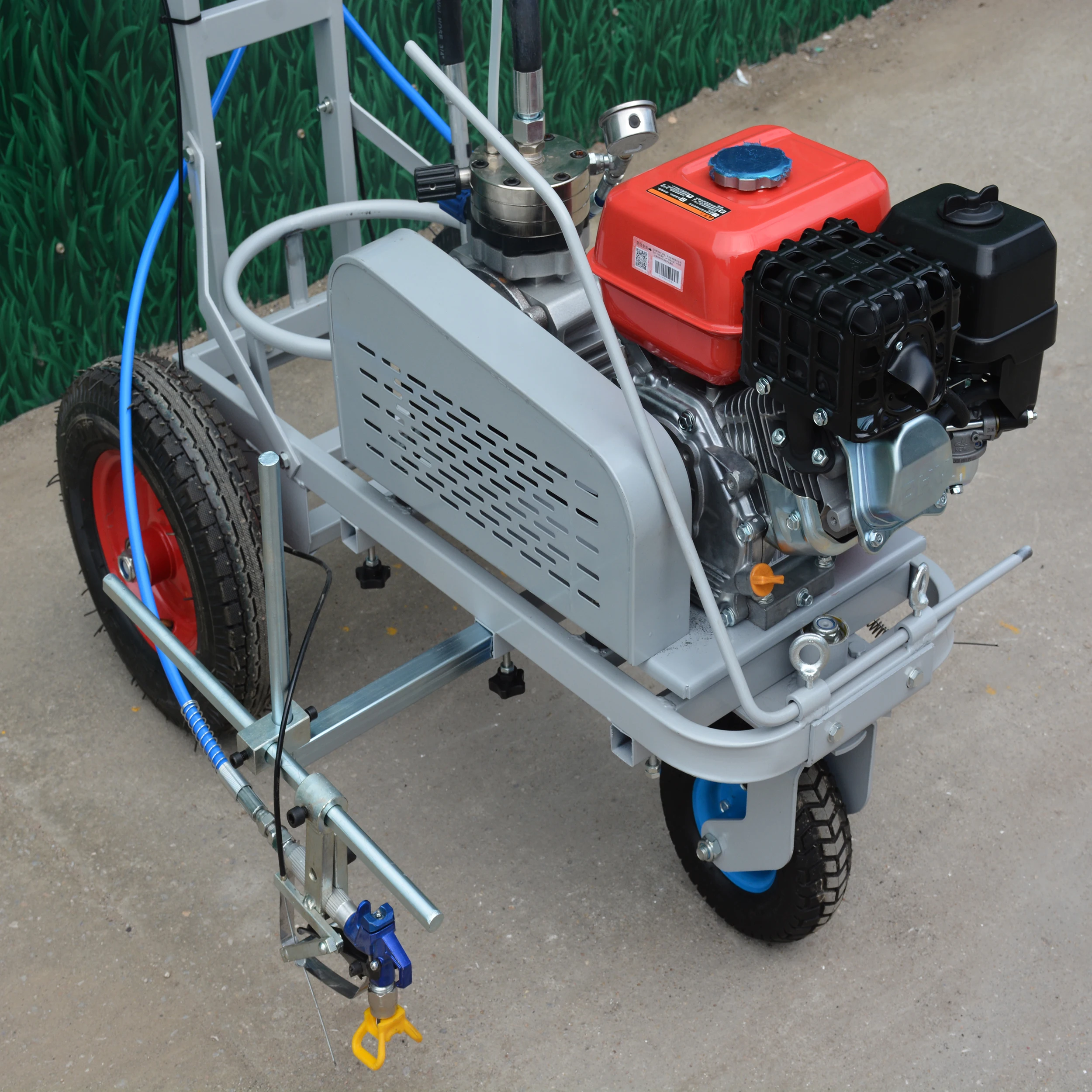 Double Spray Gun Cold Spray Road Line Marking Machine Traffic Line Road Marking Paint Machine Road Marking Machine China