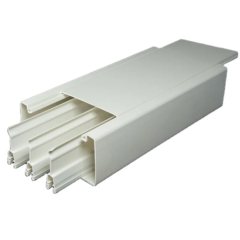 
Foshan Supplier Wholesale Good Price Fireproof Electrical pvc 100x50 pvc trunking for cable 