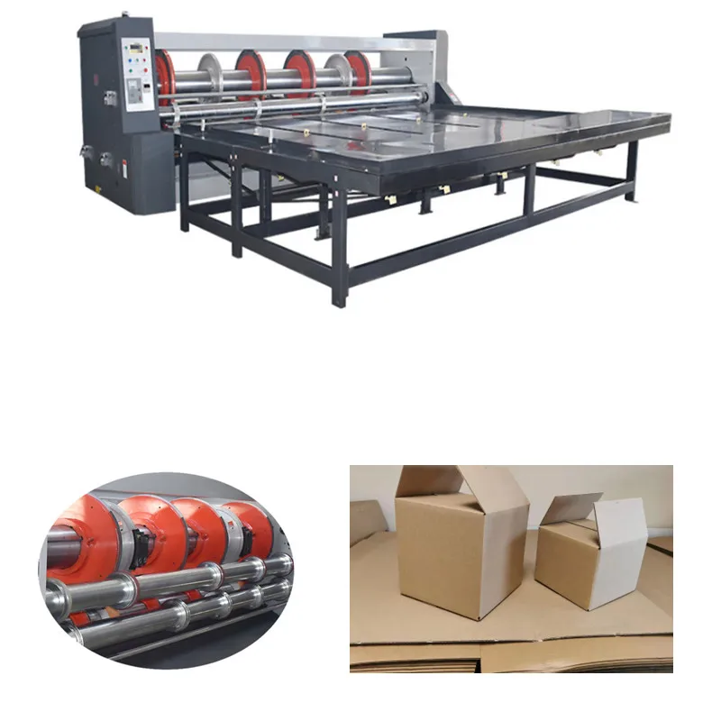 corrugated cardboard carton slotting creasing making machine, chain feeder rotary slotter for carton boxes