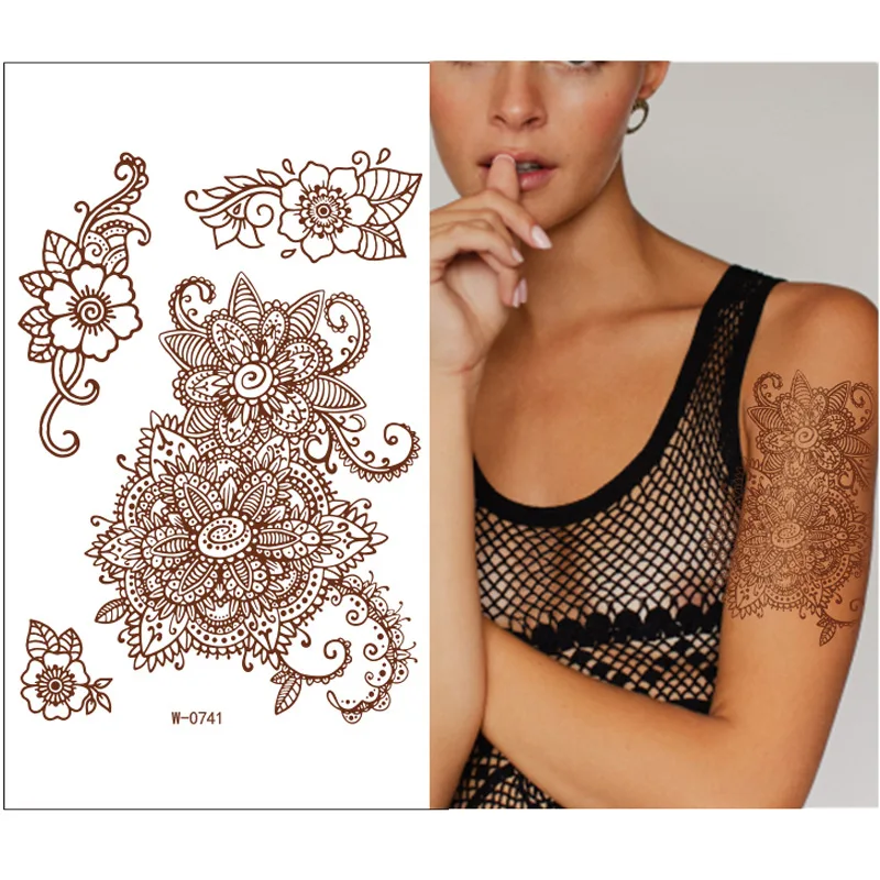 Beauty stickers European and American vermilion Hannah lace tattoo stickers semi-permanent waterproof tattoo stickers