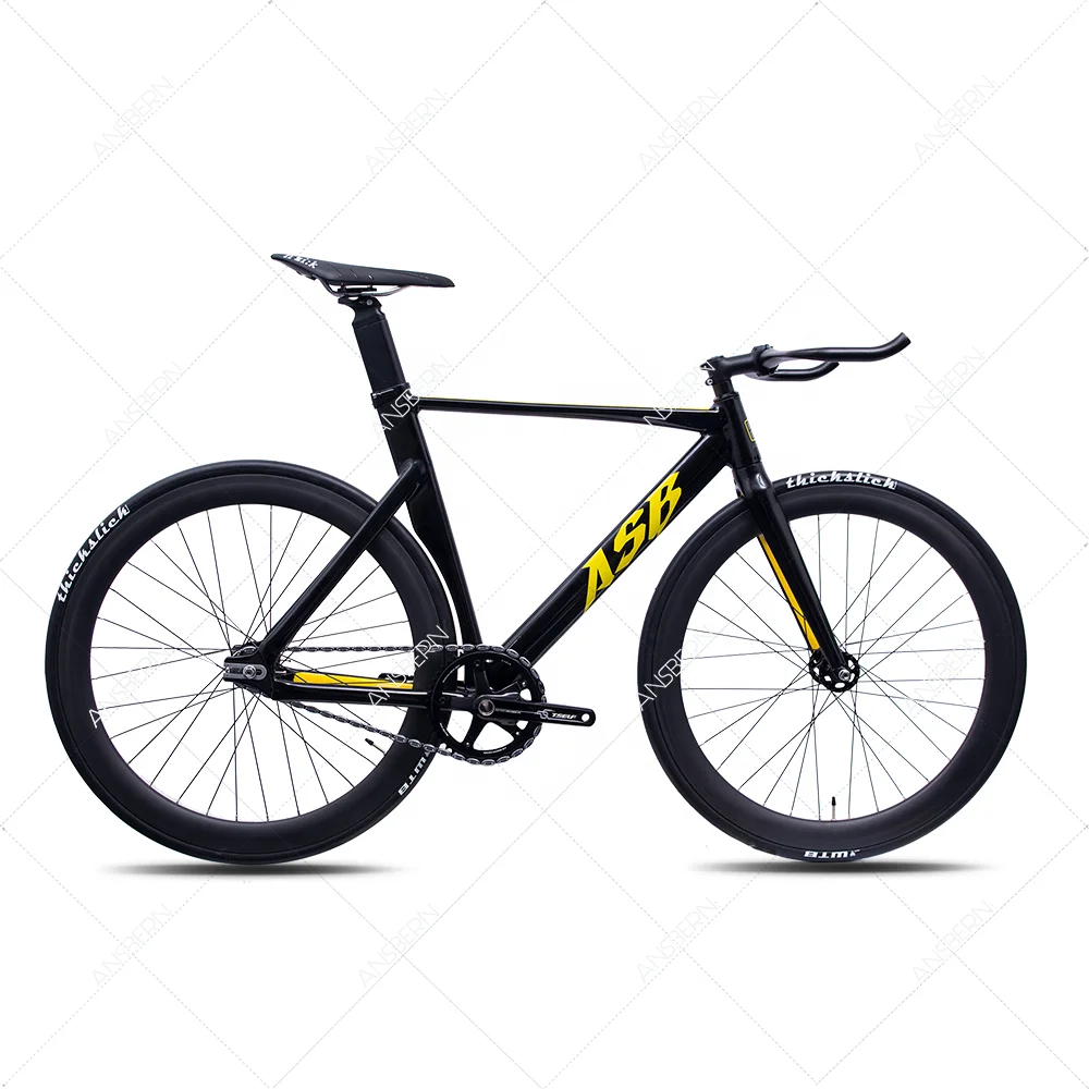 Fixie Bike Frame Carbon Fiber Fork Color Aluminum Alloy Track Bicycle 700C