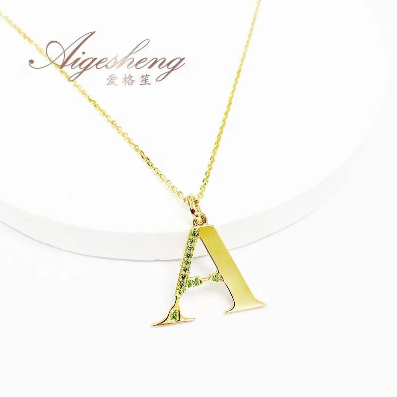 Aigesheng Chunky Necklaces Women Jewelry Solid Gold Necklace 18K Real Gold Natural Diamond Jewelry Necklace