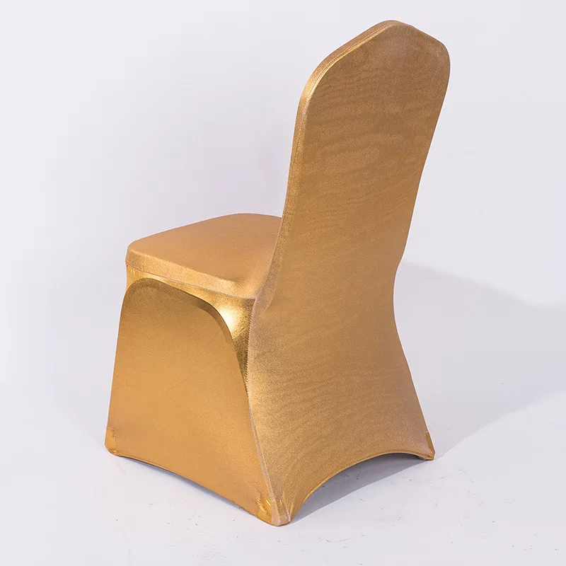 foil Wedding Chair Covers Spandex Stretch Slipcover for Restaurant Banquet Hotel Dining Party Universal Chair Cover