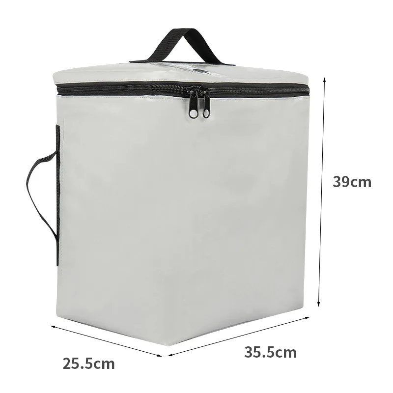 Custom Logo High Quality PVC Mesh Portable Large Outdoor Camping Picnic Beach Can Beer Ice Cream Tote Insulated Lunch Cooler Bag