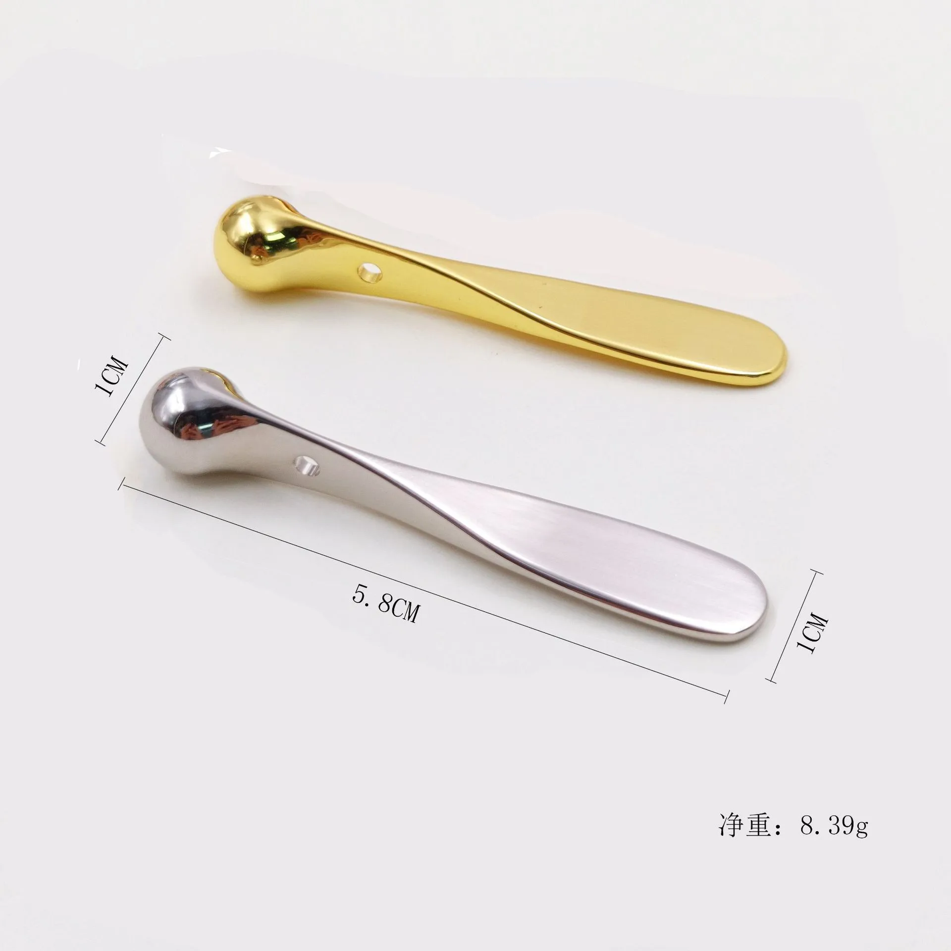 High quality mini metal DIY gold rose silver spatula facial mask skin eye cream Massage sticks with custom logo scoop