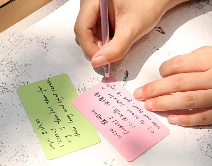 Daily 100pcs Boxed Blank Greeting Card Postcard Graffiti Bookmark Message Card Small NotePad Custom Printing Playing Cards