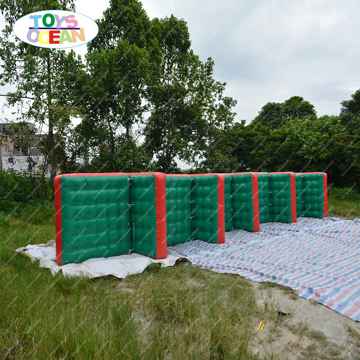 2023 new Outdoor inflatable paintball bunkers field for sale inflatable paintball obstacle