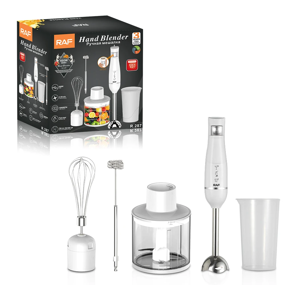 600W 4-Blade multi-function Electric Food Mixer 5 in 1 Hand Blender