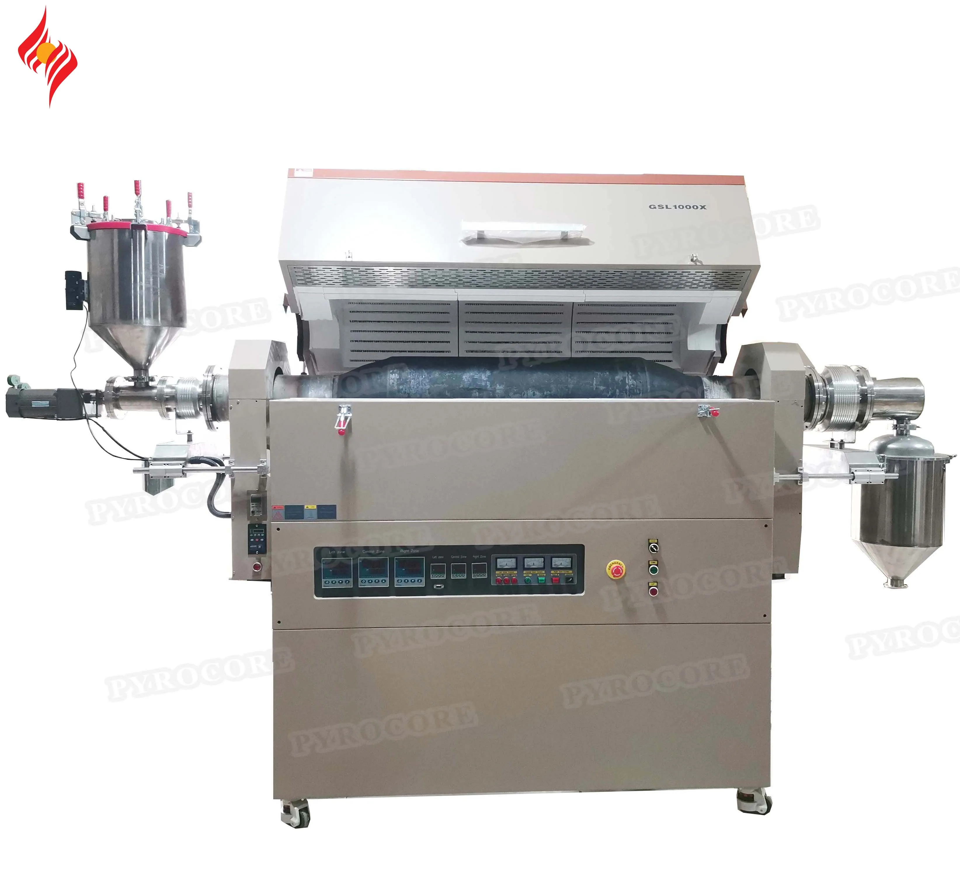 Multi-Station-Multi-Temperature Zone Tube Furnace 1600 1800c Vacuum Rotary Tube Furnace Glass Or Alumina Tube Furnace Machine