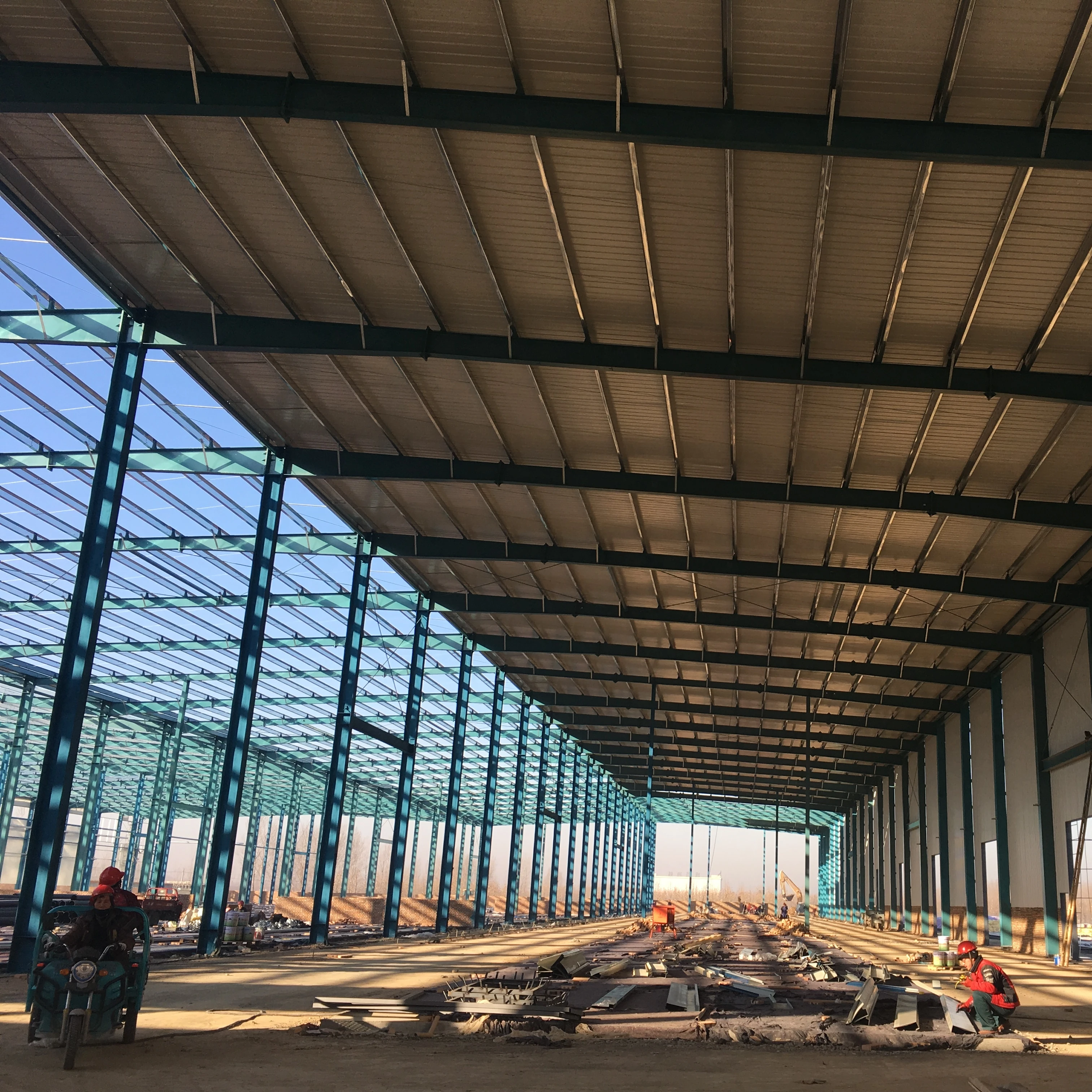 prefab house construction steel structure workshop building with fireproof panel