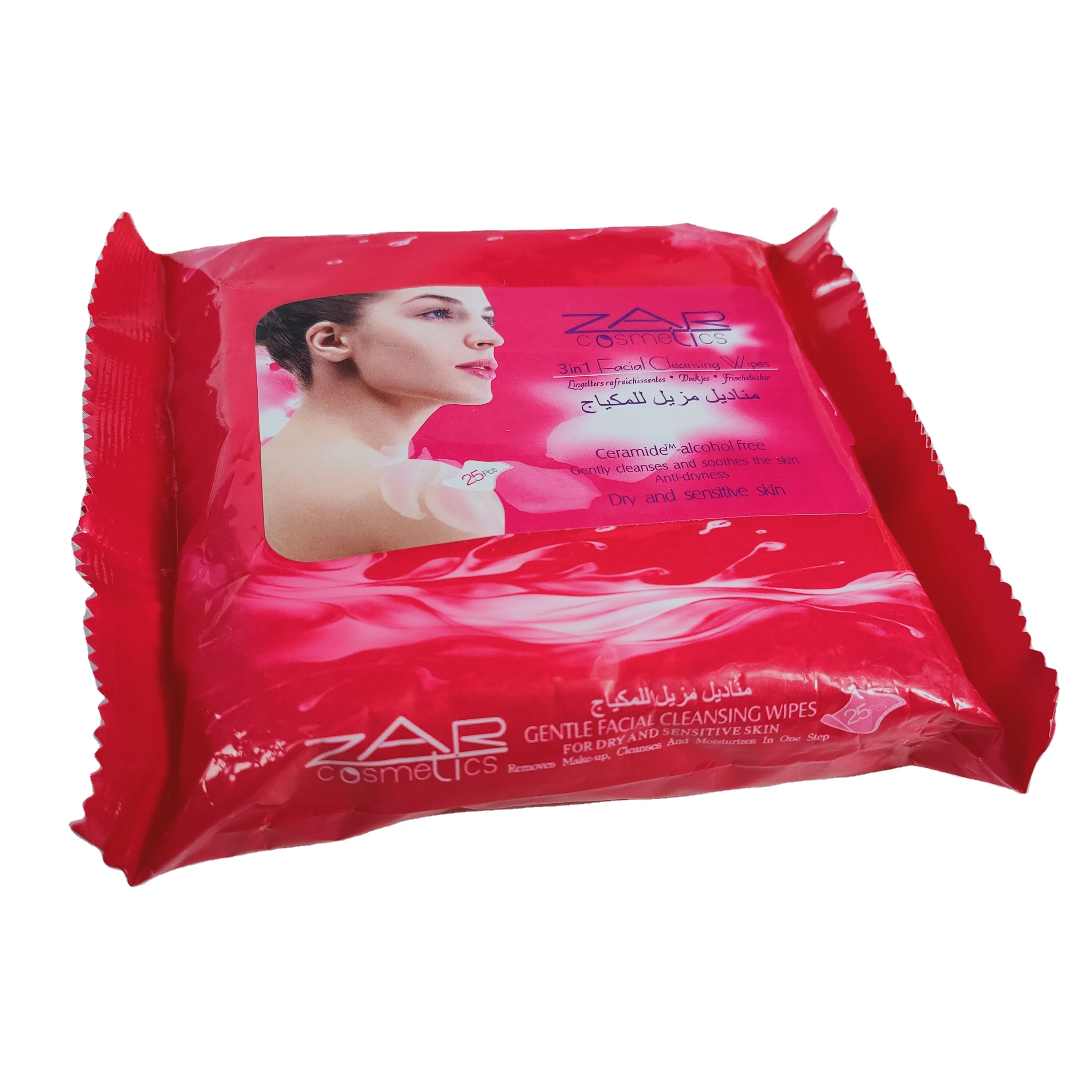 Oem Travel Size Gentle Facial Cleansing Remover Wipes Microfiber Soothes Dry And Sensitive Makeup Wipes