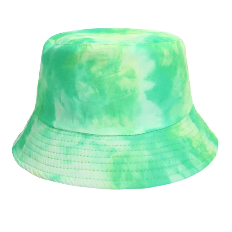 2024 New Man Woman adult bucket hat unisex dye tie reversible bucket cap hat outdoor traveling fish man hats