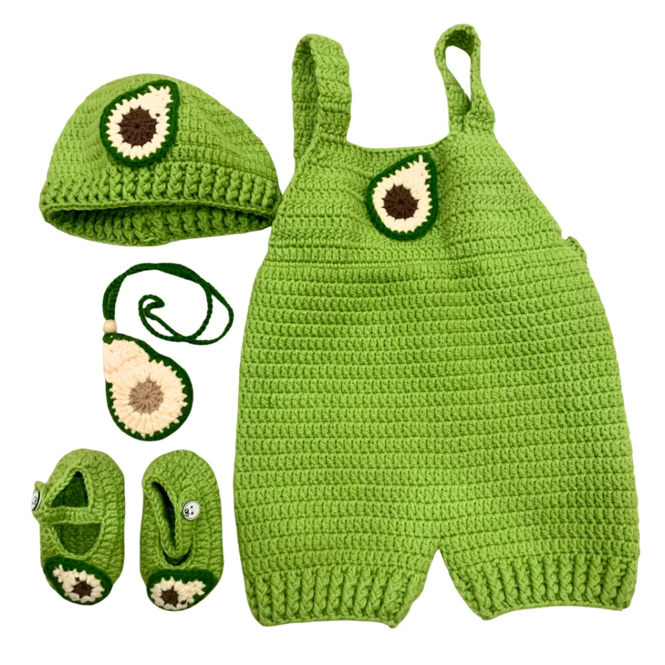 Wholesale Full Set Shoes Knitting Baby Cotton And Wool Clothes Girl And Boy Costume Supplier Hand Made Jumpsuits Clothing