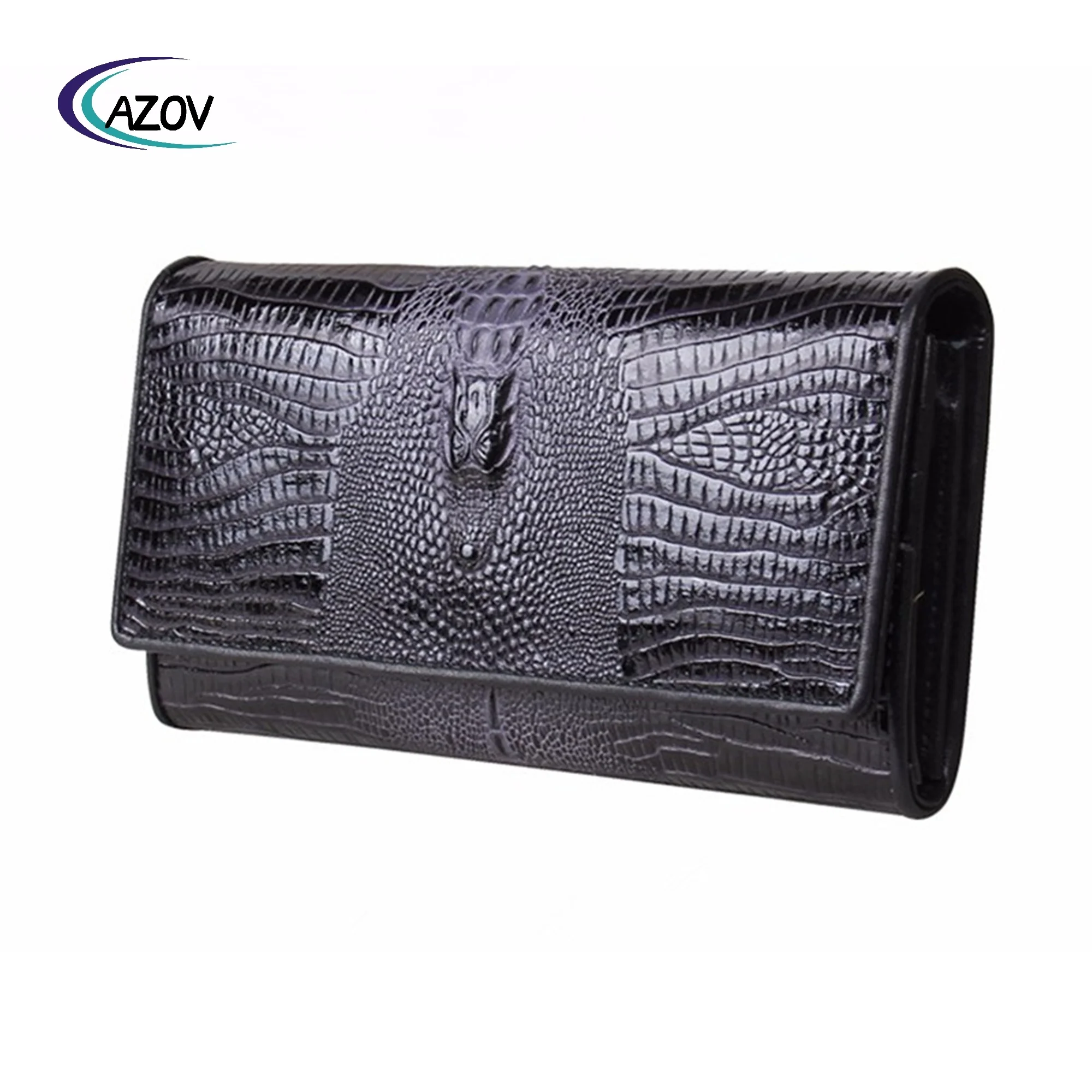 Luxury designer ladies long alligator leather purse wallets for women