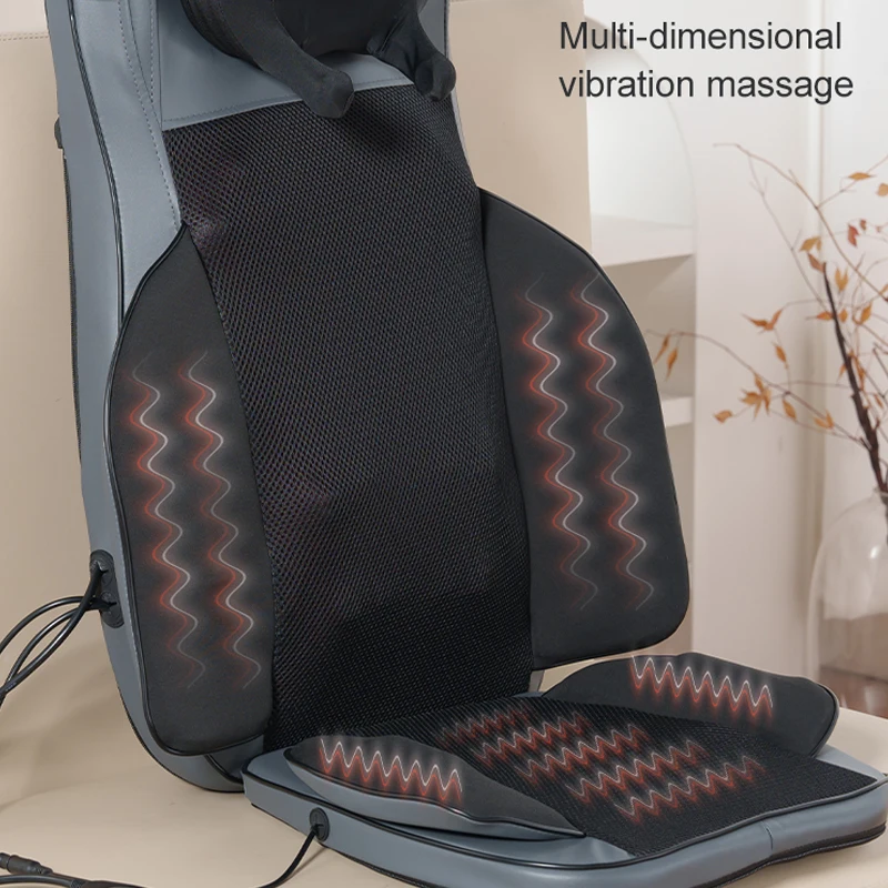 Luxury Electric Neck shoulder Shiatsu lumbar Thai open whole back buttocks Massage Kneading Seat Vibrating Massage Cushion