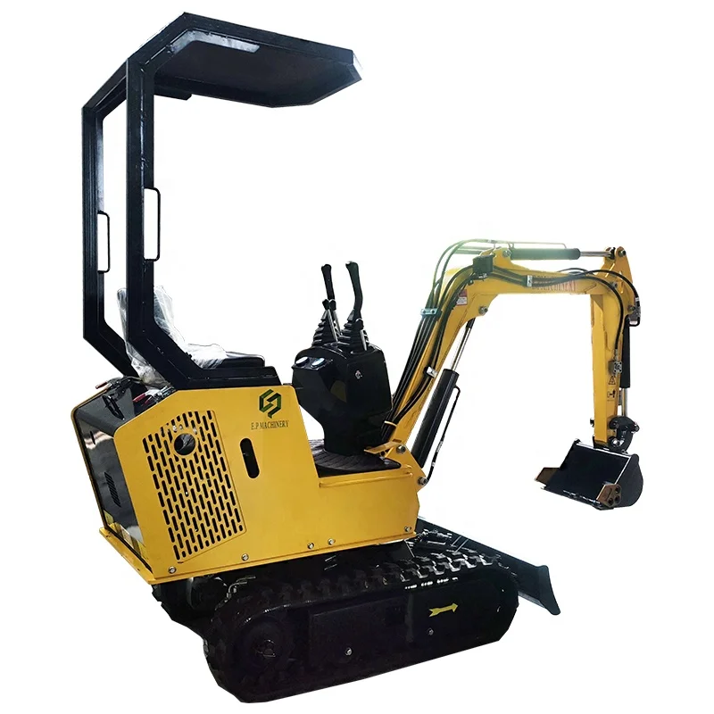 Sell Free Shipping Best Price Small Mining Track Hoe Trench Farm Digger 1Ton Mini Excavators For Home Use