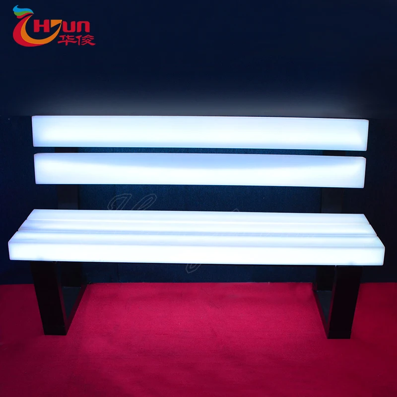 Wholesale Price Led Light Luminous Outdoor Dining Furniture Waterproof Technology Led Park Benches