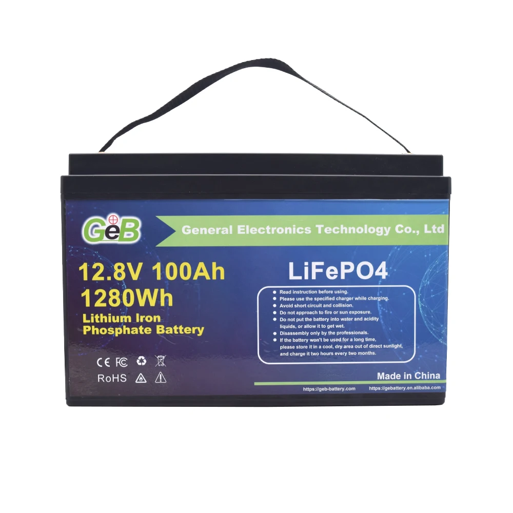 12.8V 100Ah 1280Wh LiFePO4 lithium iron phosphate battery photovoltaic energy storage RV backup power battery customization