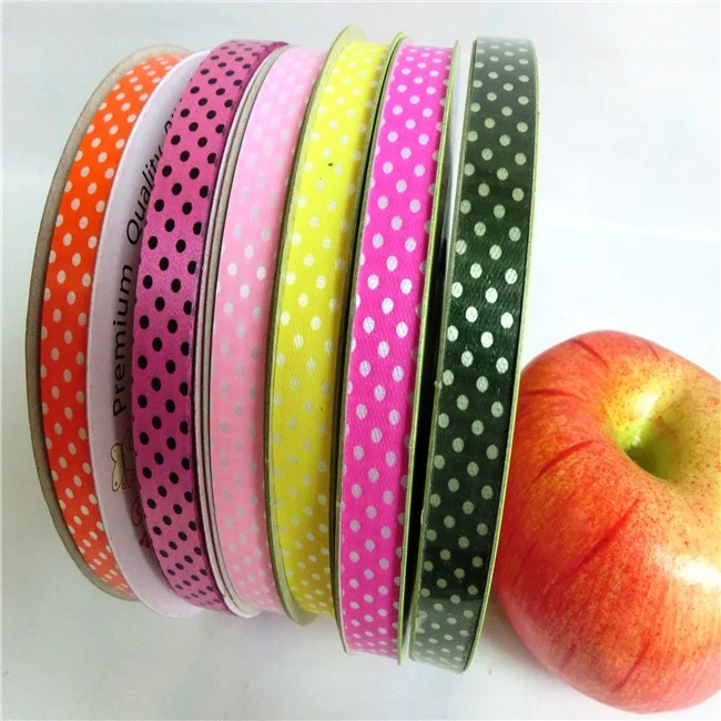 customize dot printing pp gift ribbon roll