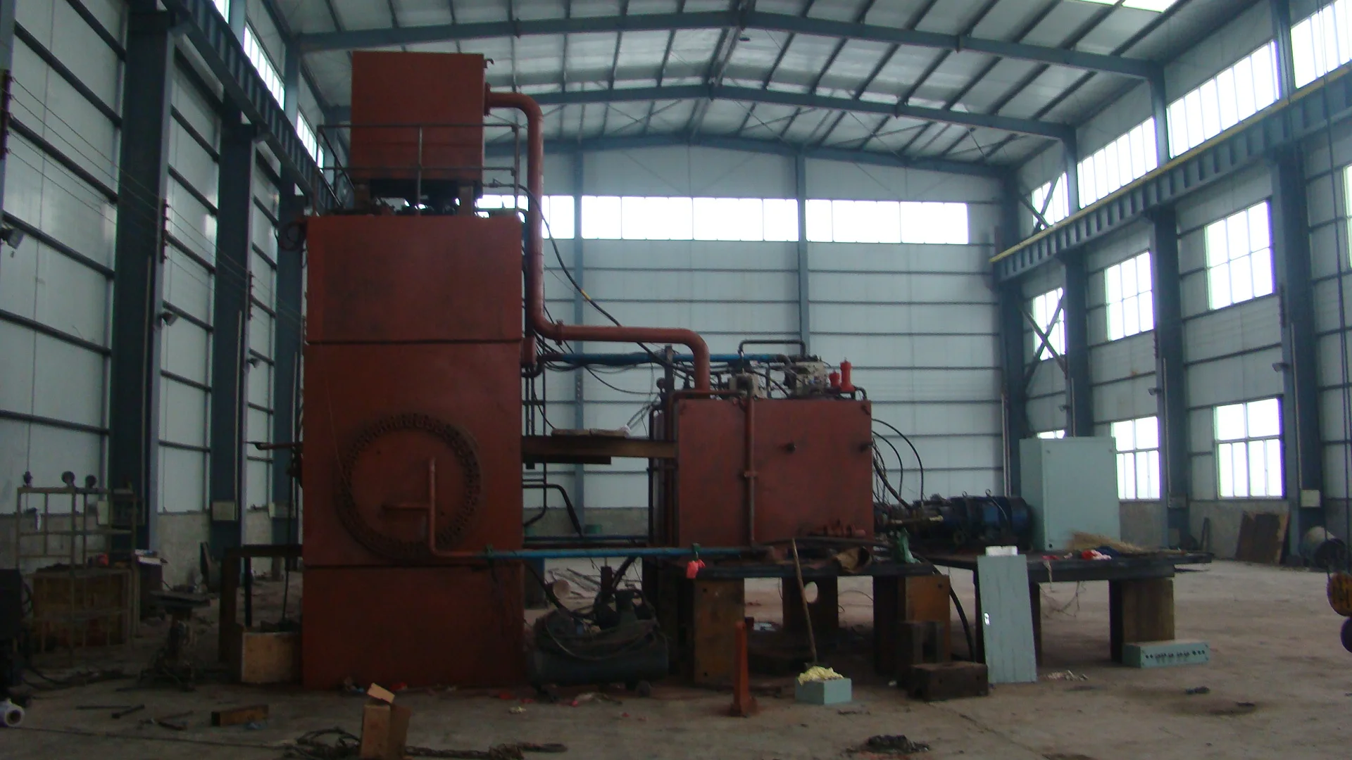 straight carbon steel cold forming hydraulic tee machine