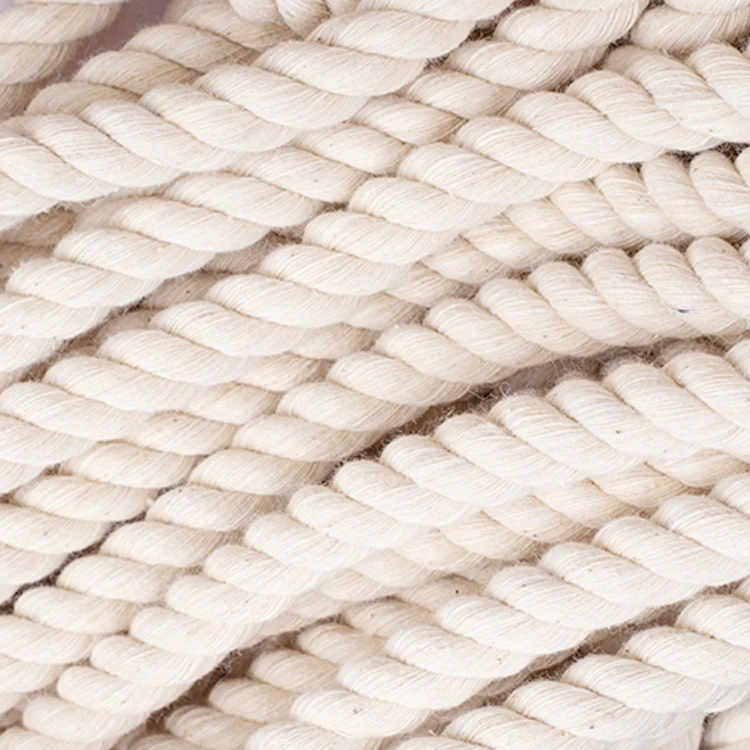 Wholesale wall decorative rope natural twisted macrame string white cotton cord