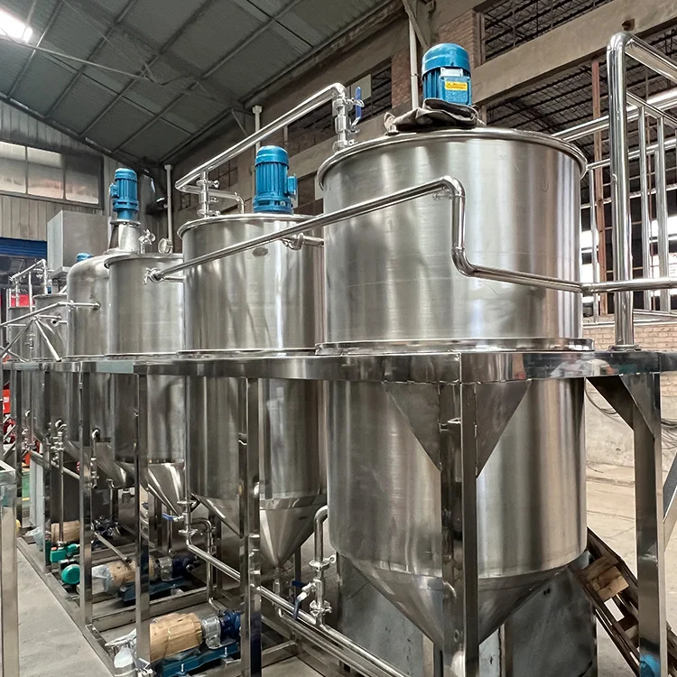 Economic Edible Vegetable Cooking Oil Plant Crude Soybean Cottonseed Sunflower Palm Kernel Oil Recycling Machine Oil Refining
