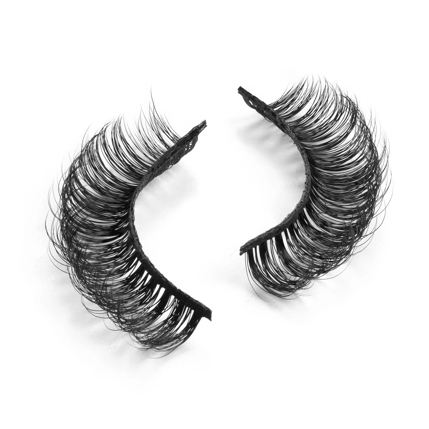 20mm Faux Mink Cruelty Free Vegan Russian Lashes DD Curl Wink Winged Eyelash Extensions Extra Curly C D Curl Lash Strip