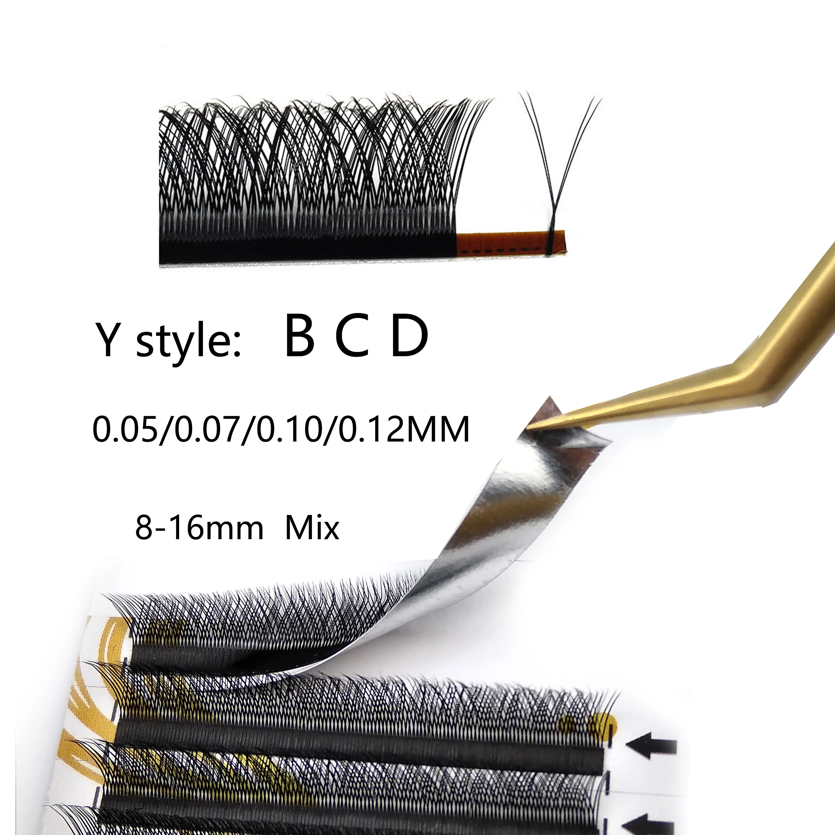 High Quality Customized Lashes Box Professional Bulk YY Eyelash Extensions